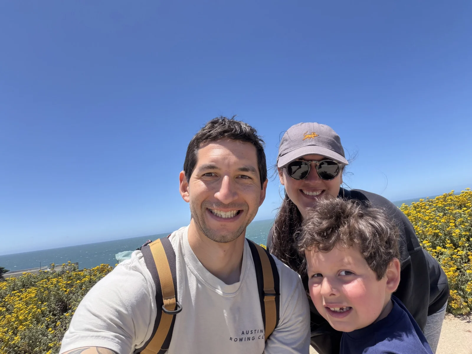 Mat and family on the coast