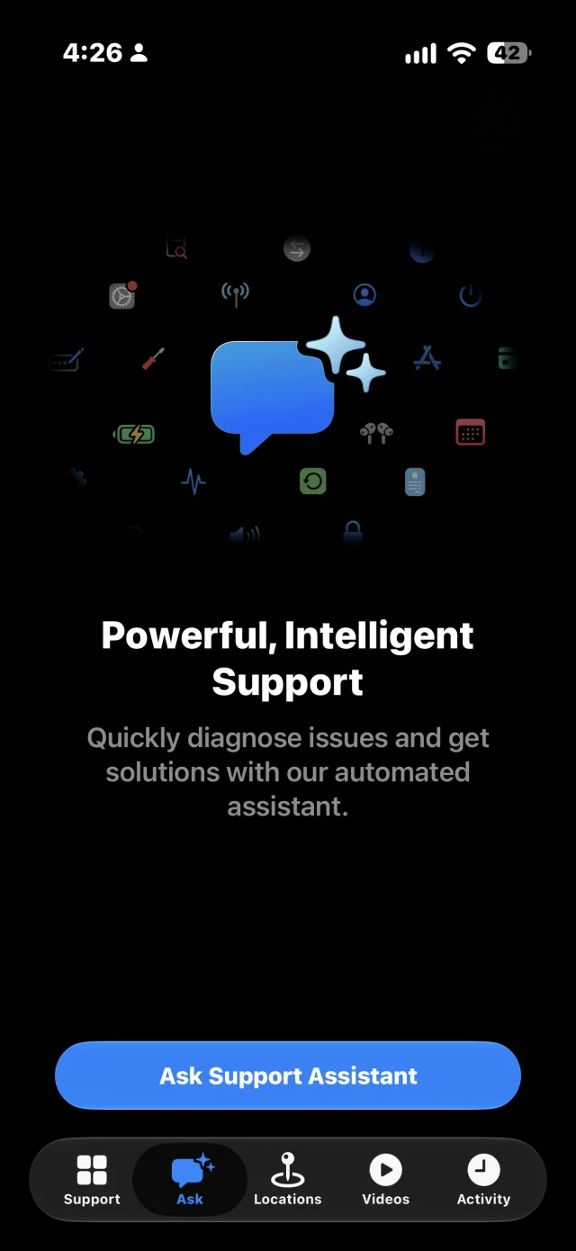 Support Assistant screenshot